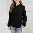 thumbnail image 3 of Mercatoo Kids Girls Ribbed Knit Ho𝐨dies Sweatshirts Oversized Trendy Plain Pullover Shirts Fall Winter Warm Thermal Clothes, 3 of 7