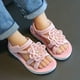 thumbnail image 3 of Toddler Baby Girls Cute Flower Non Slip Sandals, Girls Kids Outdoor Soft Sole Open-toe Sandals With Hook And Loop Fastener For Summer, 3 of 4