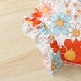 thumbnail image 5 of Happy Town Baby Girl Romper Clothes Infant Summer Outfits Set Ruffle Sleeve Tops Floral Shorts Set For 1-18M, 5 of 8