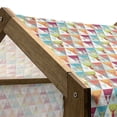 thumbnail image 5 of Indie Pet House, Triangles Pattern with Deer Elk Portraits Geometric Colorful Funky Hipster Tile Urban, Outdoor & Indoor Portable Dog Kennel with Pillow and Cover, 5 Sizes, Multicolor, by Ambesonne, 5 of 5