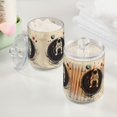 thumbnail image 2 of Yayeee 2 Pack Qtip Holder Bathroom Cotton Swab Canister with Lid Clear Dispenser Set, Beige Astronaut Space, 2 of 6