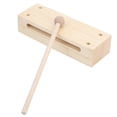 thumbnail image 3 of Bloque de percusión musical, bloque de percusión de madera con instrumento de ritmo Instrumento de madera con martillo Rendimiento confiable, 3 of 12