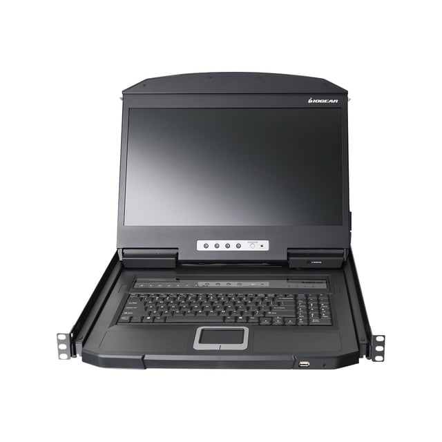 IOGEAR GCL1908WKITU - console KVM avec Commutateur KVM - 8 ports - PS/2, USB - 18,5" - Rackable - 1366 x 768 60 Hz - VGA - 1U - TAA Compatible