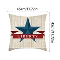 thumbnail image 3 of 4th of July Throw Pillow Covers 18x18 Patriotic Pillow Covers American Flag Day Pillow Covers Memorial Day Independence Day Cushion Covers for Home Outdoor Sofa Couch Decorations, 3 of 3