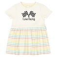 thumbnail image 3 of Inktastic I Love Racing Girls Baby Dress, 3 of 5