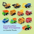 thumbnail image 4 of ArtCreativity 12-pack Pre-Filled Easter Eggs with Pullback Construction Vehicles – Fun Surprise Toys for Kids Ages 3+, Perfect for Egg Hunts & Baskets, 4 of 8