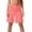 Orange, variant on Coral Shorts Women Summer Yoga Shorts Pull On Athletic Shorts Knee Length Lightweight Solid High Waisted Stretch Long Shorts Walking Casual Running Shorts