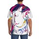 thumbnail image 3 of Balery Colorful Bulldog Camisa Casual de Manga Corta con Botones para Hombre, Texturizada, Estilo Cubano, para Playa, Verano-Small, 3 of 5