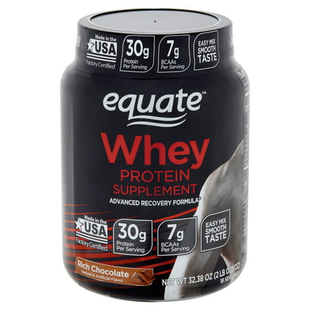 Equate Rich Chocolate Whey Protein Supplement, 32.38 (Best Protein Shake Brands)