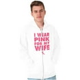 thumbnail image 3 of Wear Pink For My Wife Breast Cancer Zip Hoodie Sweatshirt Men Brisco Brands X, 3 of 6
