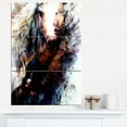 thumbnail image 1 of Femme et Cheval avec Aigle Volant - Impression sur Toile Collage, 1 of 3