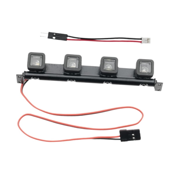 Barra de luces para coche RC, piezas de repuesto, fácil instalación, modificación, ligera, 4 LED, lámpara LED de techo para MN300 C94 1/18 RC Crawler Cuadrado