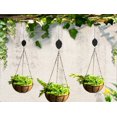 thumbnail image 5 of Polea retráctil para plantas, ajustable con mecanismo de bloqueo para colgar plantas, cestas de flores de jardín, macetas y comederos para pájaros, bajar y subir a diferentes alturas, negro (2) JAMW Sencillez, 5 of 5