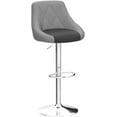 thumbnail image 4 of QRKD Bar Stools Set of 2, Swivel Counter Height Bar Stools, Modern Island Chair with Back and Footrest for Kitchen Dining Room, Gray/Black, 4 of 18