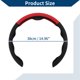 thumbnail image 4 of Funda para volante de cuero artificial PU ABS Protector de volante de coche Negro Rojo 1Pc, 4 of 6