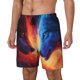 thumbnail image 1 of Balery Wolf Bañador para hombre, shorts de playa de secado rápido con entrepierna y forro de compresión-Medium, 1 of 6