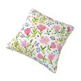 and Floral with Blue and Yellow Accents Decorative pillowcase square