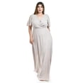 thumbnail image 1 of Vestido largo con abertura Roman Fashion / Tallas Extras, 2010 (Hueso) beige 38, 1 of 6