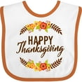 thumbnail image 3 of Inktastic Happy Thanksgiving with Fall Floral Boys or Girls Baby Bib, 3 of 4