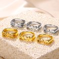 thumbnail image 2 of Anillos de Color dorado con letras brillantes para mujer, bisutería para el día de la madre, regalos de cumpleaños y Navidad, 2 of 4