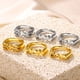 thumbnail image 2 of Anillos de Color dorado con letras brillantes para mujer, bisutería para el día de la madre, regalos de cumpleaños y Navidad, 2 of 4