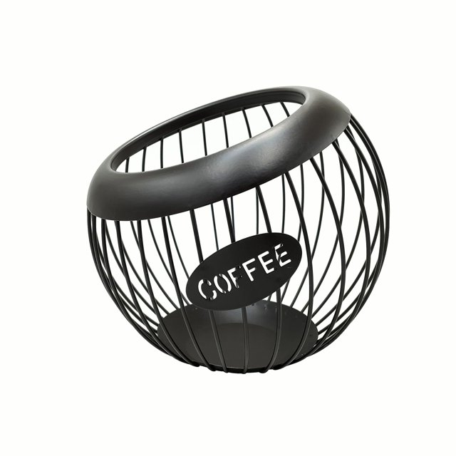 Soporte para cápsulas de café, portavasos K, organizador de tazas de gran capacidad, organizador de estación de café, almacenamiento de cápsulas de café de Metal (negro)