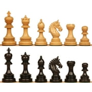 Chetak Staunton Chess Set with Ebony & Boxwood Pieces - 4.25" King