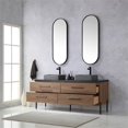 thumbnail image 4 of Trento 72" Double Concrete Sink Bath Vanity in North American Oak with Mirror, 4 of 12