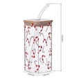 thumbnail image 5 of Holiday Time Candy Cane Clear Square Glass Sipper, 1pk, 5 of 5