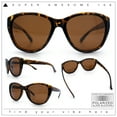 thumbnail image 2 of Polarized Classic Oversized Cat Eye Minimal Diva Retro Fashion Sunglasses Tortoise - Brown, 2 of 8