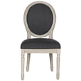 thumbnail image 3 of SAFAVIEH Holloway 19''H French Brasserie Linen Oval Side Chair Charcoal / Grey, 3 of 8