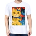 thumbnail image 3 of Plus Size Women Tops T Shirt CatGraphic Tees Summer Tops Classic Round Neck Floral Oversize Short Sleeves, Crew Neck Shirts For Women, 3 of 5