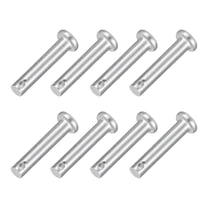 8Pcs 3/16" x 1" Single Hole Clevis Pins, 304 Stainless Steel Flat Head Pins
