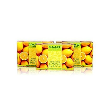 Vaadi Herbals Refreshing Soap Lemon & Basil 3x75g (Best Herbal Soap In India)