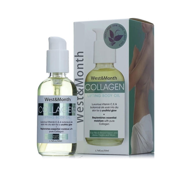 Aceite corporal reafirmante de colágeno avanzado: aprieta, tonifica e hidrata la piel con vitamina E y proteínas esenciales