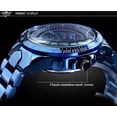 thumbnail image 5 of Winner Self Winding Automatic Men’s Blue Stainless Waterproof Skeleton Watch, 5 of 10