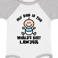 thumbnail image 4 of Inktastic Dad is Worlds Best Lawyer Boys Baby Bodysuit, 4 of 5