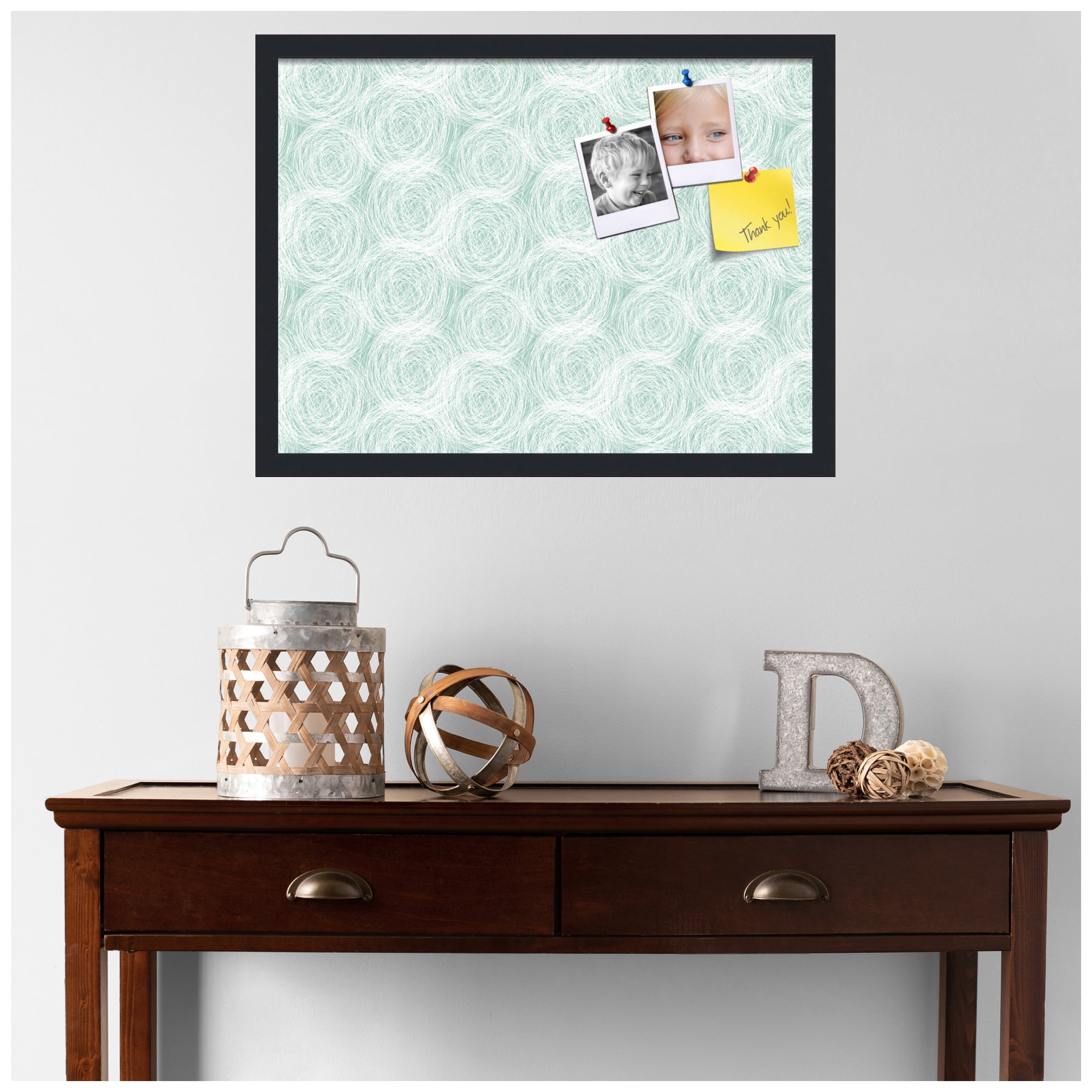 PinPix ArtToFrames 21x15 Custom Cork Bulletin Board    Poster Board Has a Fabric Style Canvas Finish, Framed in Satin Black (PinPix-1926)