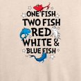 thumbnail image 3 of Dr. Seuss - Red, White and Blue Fish - Women's Lightweight French Terry Long Sleeve Shirt, 3 of 6