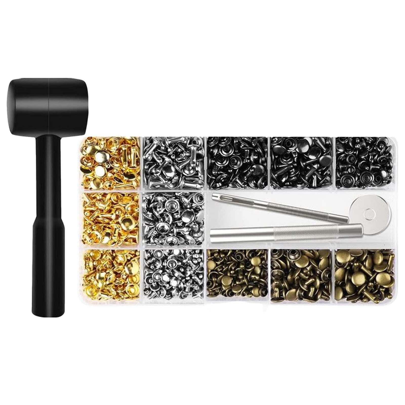Leather Snap Fasteners 480 Set Screw Snap Buttons Press Studs with Tools Screw Snaps Press Button for Bracelets Crafting Jackets Bags