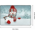 thumbnail image 2 of Cute Winter Snowman Bath Mat Non-Slip Soft Microfiber Bathroom Rugs Washable Bathmat, Carpet Rug Entryway Christmas Greeting Decor for Tub Shower Room Floor, 2 of 10