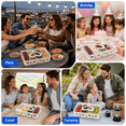 thumbnail image 6 of 4 Compartment Snackle Box Container with Lid, Portable Reusable Stackable Divided Serving Tray for Travel, Picnic & Party Food Storage, 6 of 7