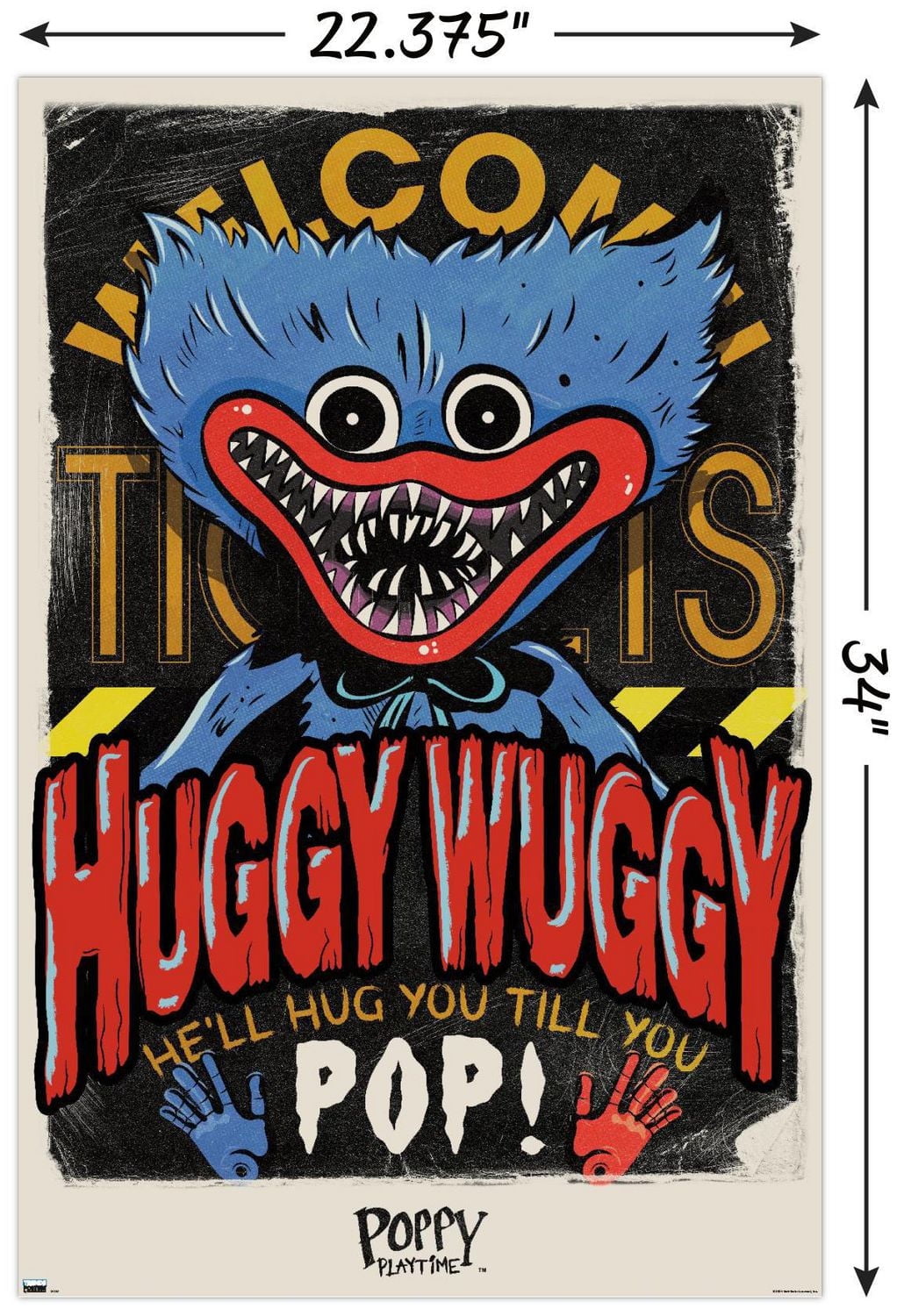 Poppy Playtime - Huggy Wuggy Wall Poster, 22.375" x 34"
