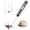 Black, variant on Handheld Milk Frother for Coffee, Battery Operated Electric Foam Maker, Mini Drink Mixer Whisk for Latte Cappuccino, White