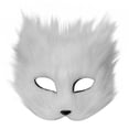 thumbnail image 3 of Máscara de media cara para disfraces | Accesorio de disfraz de Halloween para hombres y mujeres | Accesorios para fiestas de disfraces | Cubrebocas de plástico para eventos temáticos y cosplay, 3 of 3