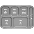 thumbnail image 6 of Carlisle 4398992 - Melamine Six Compartment Tray - for Right Hand Use, 10"Wx14-1/2"D, Blue, 12/Case, 6 of 8