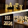 thumbnail image 6 of Asisol LED Marquee Sign Light Up Letters, 26 Alphabet Light Up Letters Sign, Battery Powered LED Letter Lights for Wedding Birthday Party Valentine's Day Christmas Home Decor, 6 of 7