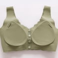 thumbnail image 5 of NIEWTR Front Closure Lace Bras for Women No Underwire Posture Smooth Back Wirefree Bras Seamless Wireless Bralettes Wire-Free Push Up Bras Comfort Everyday Bras(Green,M), 5 of 9