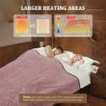 thumbnail image 5 of Festisoul Electric Blanket Queen Size Dual Control, 84"×90" Thick Tufted Sherpa Heated Blanket with 10 Heat Levels and 10 Time Settings, Machine Washable Fast Heating Blanket, Pink, 5 of 10