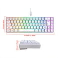 thumbnail image 5 of YongCo 68-Key Portable Membrane Typewriter Keyboard 18Kinds Color Backlights Russian English Keyboard for Office and Gaming, 5 of 20